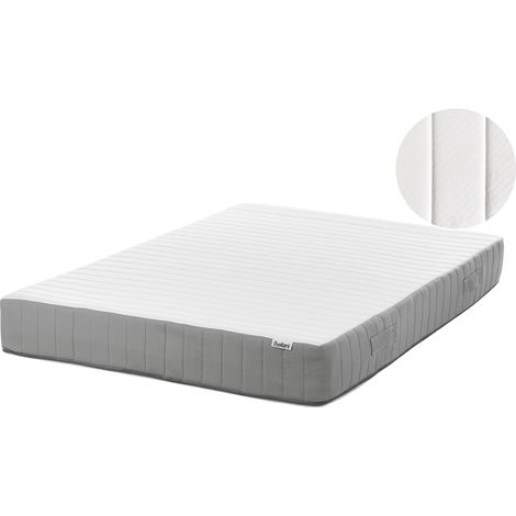 Colchón de muelles ensacados con asas relleno de espuma viscoelástica firmeza media funda extraíble 7 zonas acolchado 120 x 200 cm Cushy (1/5)