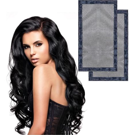pezzi di rete per extension per capelli, tenditore per capelli, può essere utilizzato per allungare i ricci naturali, fermagli per capelli per capelli ricci a forma di rete