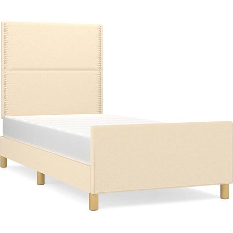 Maison Exclusive - Giroletto senza Materasso Crema 90x200 cm in Tessuto (1/5)