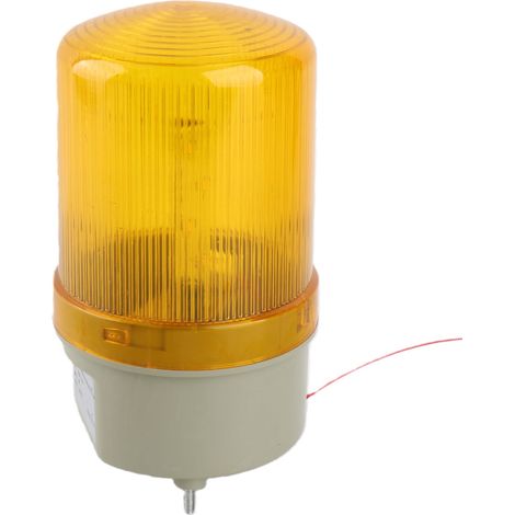 Voyant lumineux d'avertissement BERM à LED, à bille rotative et brillante, indicateur industriel 24 V CC BEM-1101, jaune (1/5)