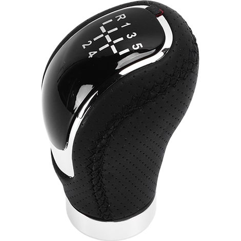 Manette de vitesse manuelle avec 3 coques adhésives amovibles, ABS similicuir, universelle pour voiture (1/5)