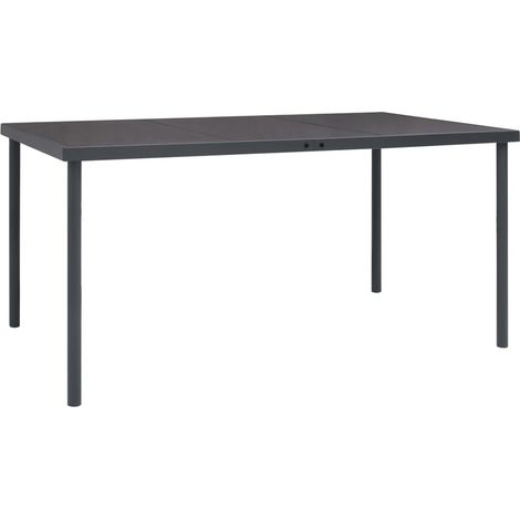 Outdoor-Esstisch Anthrazit 150x90x74 cm Stahl