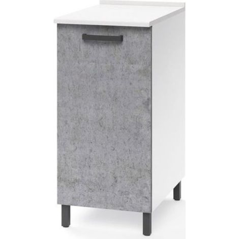 Mobile base con anta per cucina colore grigio cemento Cm 40x50xH 85 1 anta (1/2)