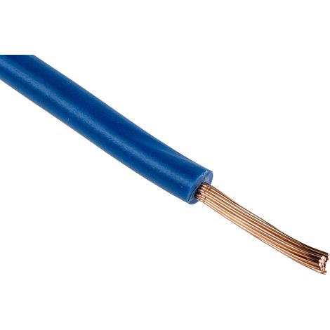 RS PRO Fil de câblage, section 1,5 mm², 1000 V Bleu Cuivre, Maximum +70 °C, 25m ( Prix pour Bobine de 25 Mètres )