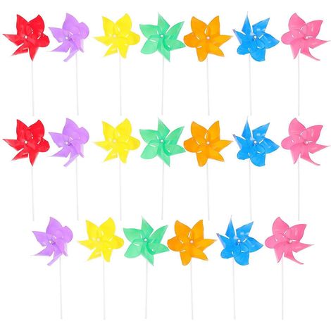 Lot de 20 moulins à vent décoratifs pour enfants, parfaits pour décorer votre jardin ou vos fêtes d'extérieur.-40X16.5X16.5CM-Random Color