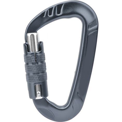 mousqueton en aluminium aérospatial 7075, boucle en forme de D, 12 kN, accessoire de sécurité extérieur, gris (1/5)