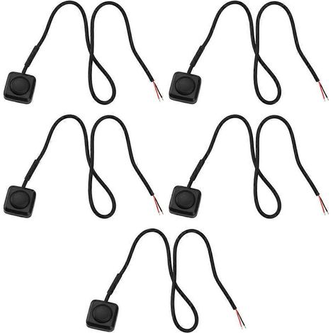 Lot de 5 interrupteurs momentanés à bouton-poussoir marche/arrêt 12 V 24 V (1/5)