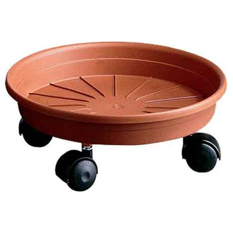 Soucoupe Naxos à roulettes 36 cm - Terre cuite