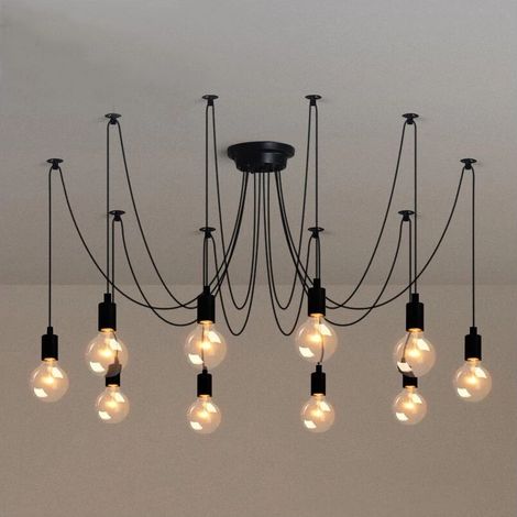 lampadario "spider" 10 bracci, e27
