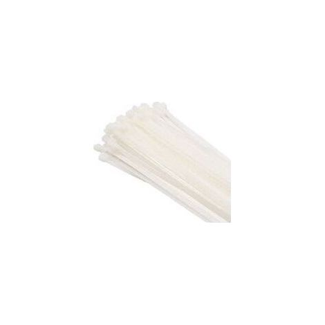 Lot de 100 Serre-câbles, Blanc/Naturel, 200 mm x 3,6 mm, Qualité Supérieure Colliers de Serrage Plastique (1/5)