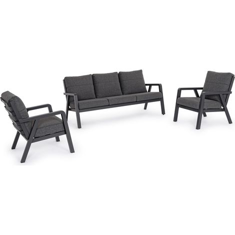 Salon de jardin Truman anthracite (1/5)