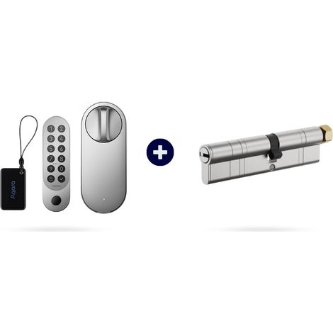 Pack serrure intelligente U200 avec cylindre ajustable – Argent – Aqara