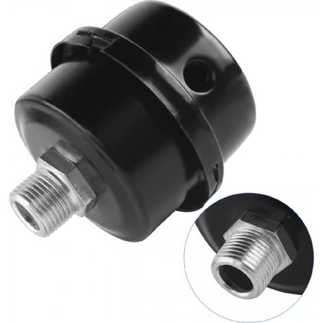 Silenciador de filtro de compresor de aire YMYNY, 1 pieza, 3/8 ", 16 mm, filtro de admisión de compresor de aire para usar en la entrada del compresor de aire y bloquear el polvo, reduce el ruido, neg (1/5)