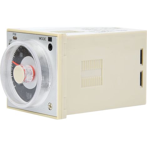 Relais temporisé multifonctionnel haute précision à 8 broches, durée de 1,2 s à 300 h, alimentation 220 V CA/24 V CC/CA.
