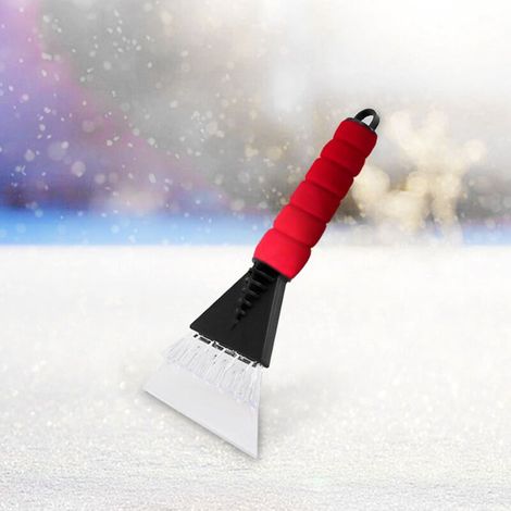 Pelle à neige (rouge) pour voiture, pelle de dégivrage, grattoir à neige d'hiver