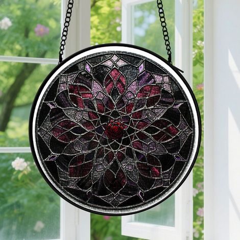 Capteur de soleil en vitrail - décoration spirituelle 15cm (1/4)