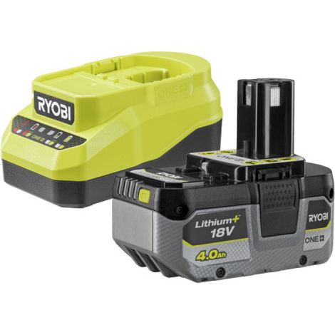 Batteria RYOBI 18V One+ 4,0Ah LithiumPlus - 1 caricatore rapido 2.0Ah RC18120A-140X