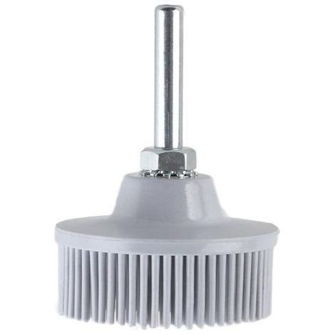 Brosse à disque de perceuse électrique de 2 pouces brosse abrasive en caoutchouc émeri brosse de polissage d'ébavurage gris (1/5)