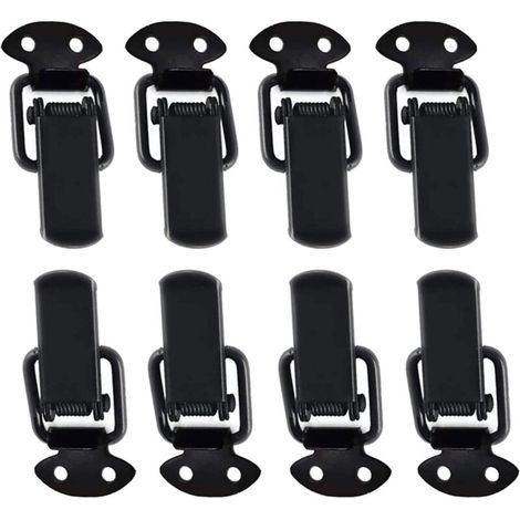 Moraillon Fermeture 8 Pcs Serrure Tension En Acier Inoxydable Serrure Caisse Verrouillage Du Levier Verrouillage Bascule Basculer La Fermeture Pour Coffret Boîte Tiroir Armoire Coffre Outils (201) (1/4)