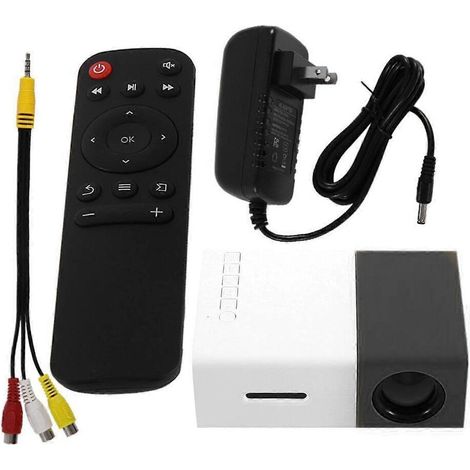 Mini projecteur HD 1080p avec LED, projecteur vidéo portable pour home cinéma, compatible AV, USB, smartphone et ordinateur portable.