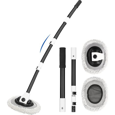 15° gebogene Teleskop-Autowaschbürste, 160 cm, mit Teleskopstiel