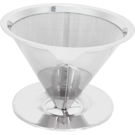 Edelstahl-Kaffeefilter-Trichter, Tassenfilter, Kaffeemaschinenzubehör (1/5)