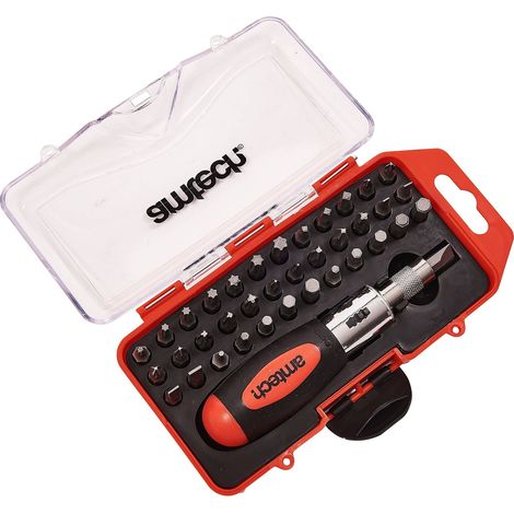 38pc Stubby Ratchet Screwdriver & Bit Set - L1965