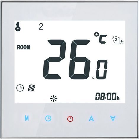 Thermostat, 16A 95-240V Hebdomadaire Programmable Thermostat De Chauffage, Tactile Écran Affichage LCD Écran, Température Contrôleur de La Chambre (1/5)