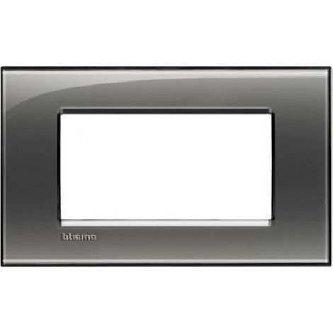 Bticino livinglight placca 4 moduli colore fumo di londra lna4804kf (1/6)