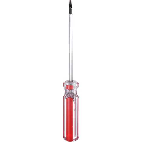 Tournevis Magnétique Torx Tige 3x75mm T6 Acier Rouge (1/5)