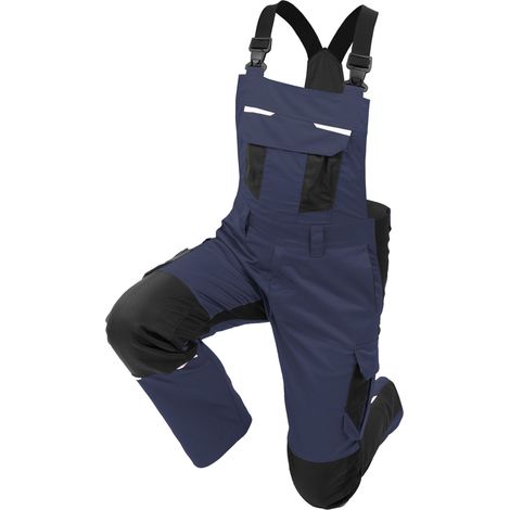 Qualitex Latzhose "iND" blau/schwarz 27 (1/2)