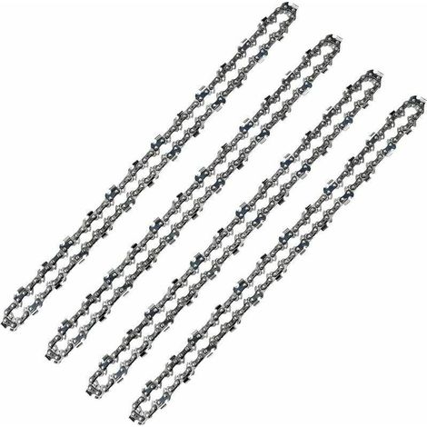 Chaîne tronçonneuse 52 maillons 3/8" LP 0.050" (14") faible rebond lot 4 pièces (1/5)