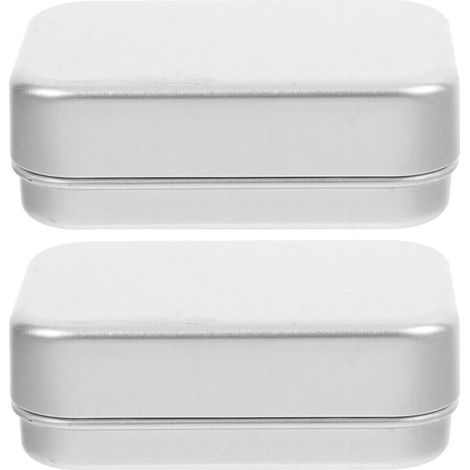 Boîtes à Savonnette Légères et Résistantes Lot de 2 avec Couvercle en Aluminium Capacité 180ml, pour Salle de Bain ou Dressing (1/5)