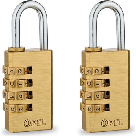Cadenas Code 4 Chiffres (Lot de 2) - 5.1×2.1 cm - Cadenas Exterieur/Interieur de Sécurité Résistant et Imperméable Cadenas Casier de (1/5)