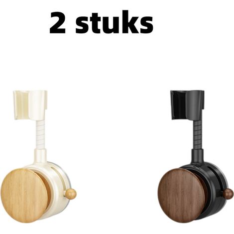 Lot de 2 supports de pommeau de douche – Ventouse puissante – Amovibles – Installation sans perçage – Accessoire de salle de bain universel et extra épais – Support de douche – 13,7 cm x 7,3 cm x 5,1  (1/5)
