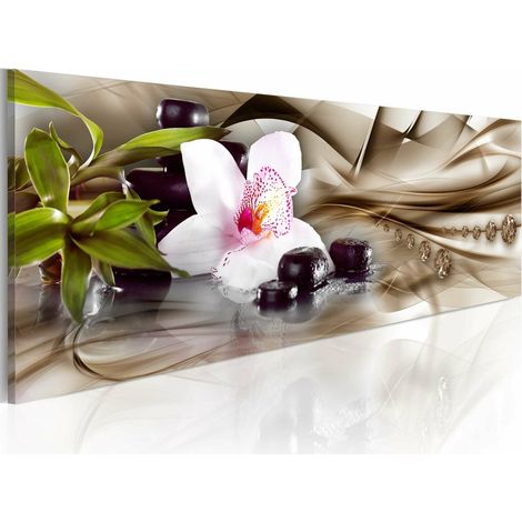 Tableau composition zen beige - 135 x 45 cm (1/4)
