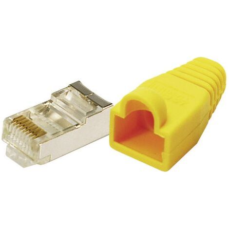 Connectique RJ45 CAT 5e, blindé LogiLink MP0015 RJ45 mâle, droit Pôle: 8P8C jaune 100 pc(s) R05683 (1/5)