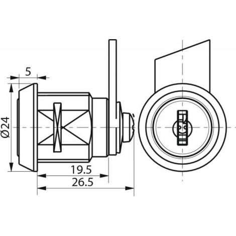 Serrure Batteuse Grouw 14200 Sécurité Universelle Pour Meubles Et Casiers - Grouw