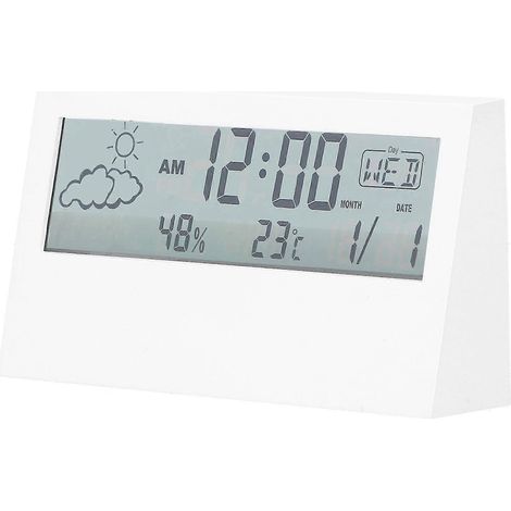 Réveil électronique multifonction avec affichage de la température et de l'humidité (1/4)