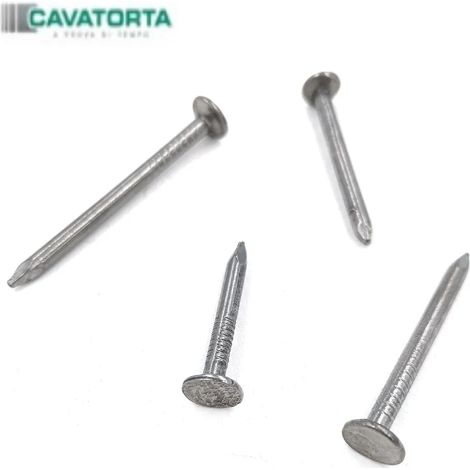 PUNTE PIANE CAVATORTA CON TESTA LARGA DIAMETRO 3 MM - LUNGHEZZA 40 MM - DIAMETRO TESTA 9 MM (1/2)