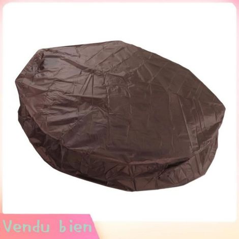 HURRISE Housse pour bain à remous rond en polyester argenté 190 - Couverture imperméable pour bain à remous 210x30cm (1/5)