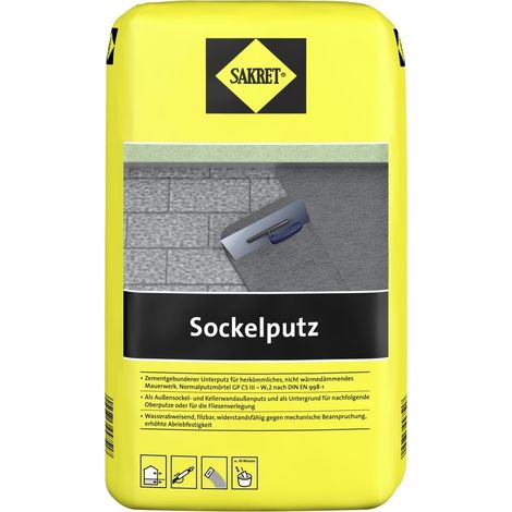 SAKRET Sockelputz 30 kg Sack Putze