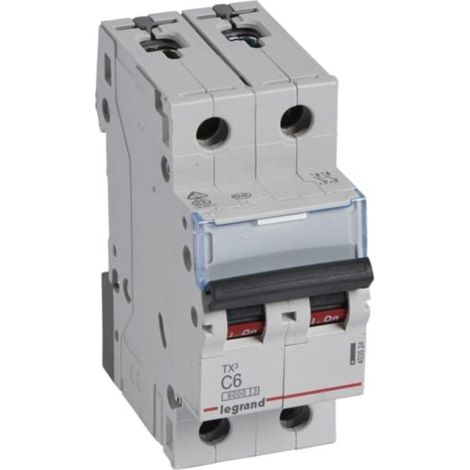 Legrand Interruttore Bipolare Grigio RAL 7035 6A Tipo C