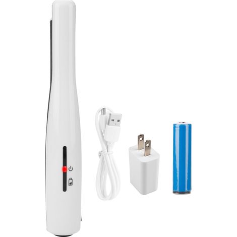 Lisseur Boucleur 2-en-1 - Plaques Céramique PTC - Température Réglable 200 °C - Autonomie 50 Min - Charge USB - 1 Pièce (1/5)