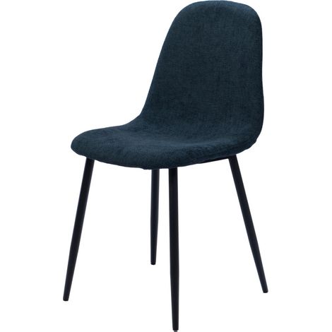 Amadeus - Chaise Ariane bleue en tissu (lot de 2) (1/3)