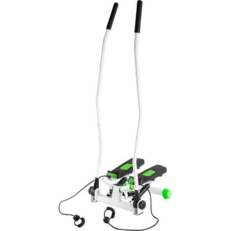 Stepper con brazos móviles y cuerdas, verde-blanco (1/5)