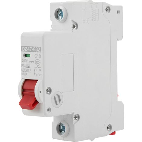 Disjoncteur miniature CC 10 A DZ47-63Z-1P avec protection contre les fuites de courant et interrupteur pneumatique (1/5)