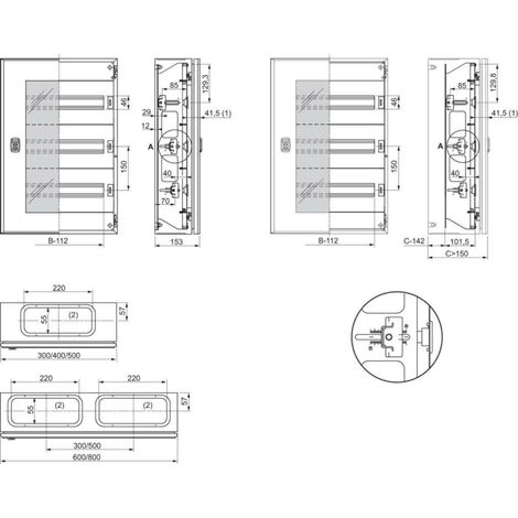 Modularer Rahmen Schneider Electric DLM grau 600x400 mm