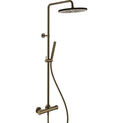 Colonne de douche thermostatique corps froid Vieux Bronze Mat - CRISTINA ONDYNA FA44893
