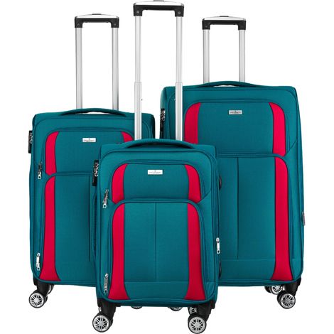 Juego de maletas turquesa y rosa PTN 5209-SET-9227
